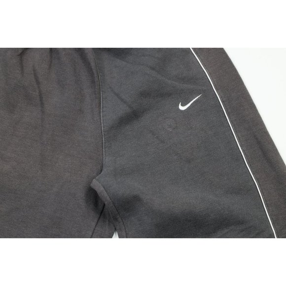 Vintage Nike Boys Medium Faded Travis Scott Mini Swoosh Wide Leg Sweatpants Gray - Picture 5 of 9